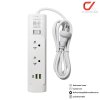 Lumira LS-702 2M White 2Outlet 2Usb 2300W ปลั๊กสามตา