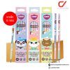 ยกแพ็ค 12 กล่อง Masterart ดินสอดำแฟนซี Blacklead Pencil 2B No.1 Happy Life + กบเหลา 1 กล่อง 12 แท่ง