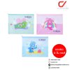 ยกกล่อง 12 ชิ้น Elephant Care Bears Pastel กระเป๋าซิปพลาสติก A4 คละสี คละลาย 392x250 mm.