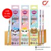 ยกลัง 12 กล่อง 144 Pcs. Masterart ดินสอดำแฟนซี Blacklead Pencil 2B No.1 Happy Life + กบเหลา 1 กล่อง 12 แท่ง