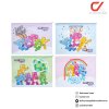 Elephant Care Bears กระเป๋าซิปพลาสติก A4 คละสี คละลาย 392x250 mm