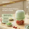 Deerma JR02 เครื่องบดสับไฟฟ้าขนาดเล็ก เครื่องบดพริกกระเทียม บดไวในปุ่มเดียว ไม่เลอะมือ ขนาดพกพา