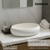 Model : BS60-01. อ่างล้างหน้า วัสดุหินสังเคราะห์ (Solid Surface)