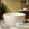 Model : BT130R-01 อ่างอาบน้ำ Bathtub วัสดุหินสังเคราะห์ (Solid Surface) อ่างอาบน้ำกลม