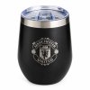 Manchester United Metallic Crest Travel Cup Black