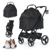 Beberoad X3 2 in 1 Pet Stroller | 4 Wheels Lightweight Foldable Carrier- Black