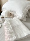 Ruffled Pillowcases Milky Strawberry