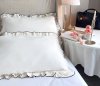 Ruffled Pillowcases -Cream color