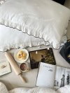 Ruffled Pillowcases Milk Choco