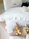 Ruffled Pillowcases Milky Strawberry