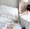Ruffled Pillowcases -Cream color