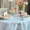 Sky Blue Puppy & Kitten tablecloth