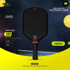 ไม้พิคเคิลบอล ขนาด 16 มม. The Loco 16mm Pickleball Paddle- Hybrid(Black)