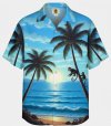 เสื้อฮาวายลายลิงบนต้นมะพร้าว
