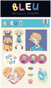 Sticker : bleu's metallic stickers