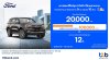 บัตรเครดิตและบัตรกดเงินสด ttb มอบสิทธิ์สุดคุ้ม ดาวน์รถที่โชว์รูม FORD  รับเครดิตเงินคืนสูงสุด 20,000 บาท  และแลกคะแนนรับเครดิตเงินคืนสูงสุด 12%
