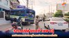 รถเมล์พุ่งชนกำแพงอู่  คนขับตกใจประตูฝั่งคนขับเปิดเองกะทันหัน