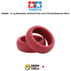 TAMIYA 95482 - Jr Lg Diameter Arched Tires Low Friction/Maroon 2Pcs