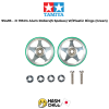 TAMIYA 95493 - Jr 19Mm Alum Rollers(5 Spokes) W/Plastic Rings (Green)