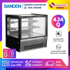 ตู้แช่เค้กวางเคาร์เตอร์กระจกเหลี่ยม Sanden รุ่น SKR-0090R ขนาด 4.24Q มี 2 ชั้นวาง สีดำ
