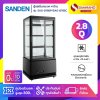 New!! ตู้แช่เย็นแบบกระจก 4 ด้าน / ตู้แช่เค้ก SANDEN รุ่น SAG-0783P / SAG-0785P / SAG-0785C ขนาด 2.8Q สีดำ