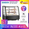 ตู้แช่เค้กวางเคาร์เตอร์ Sanden รุ่น SKR-0070 / SKR-0070C ขนาด 3.5Q สีดำ 2 ชั้นวาง