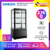 New!! ตู้แช่เย็นแบบกระจก 4 ด้าน / ตู้แช่เค้ก SANDEN รุ่น SAG-0785C ขนาด 2.76Q สีดำ