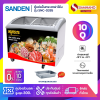 ตู้แช่แข็งกระจกฝาโค้ง ตู้แช่เนื้อ+ถาดสแตนเลส Sanden รุ่น SNC-0285 ถาดแช่เนื้อ ½ = 6 ถาด ขนาด 10 Q