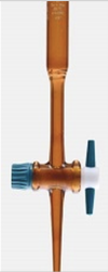 ISOLAB™ Burette Straight - AMBER - PTFE Stopcock, Class AS