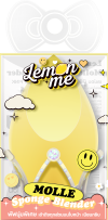 LEMON ME Molle Sponge Blender Yellow Color
