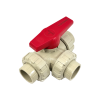 WF - PP-H DIN STD. 3-Way Ball Valve T Port