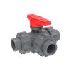 WF UPVC SCH80 Three Way Ball Valve