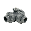 WF - UPVC SCH80 Direct Mount 3-Way Ball Valve T Port ASTM