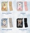 Nimmy Friend Embroidery Magnetic Stand แปะหลังโทรศัพท์แม่เหล็กใส่บัตร ลายปักน้องหมา 3D