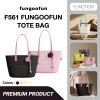 Fungoofun Tote Bag กระเป๋าผ้าผู้หญิงทรงโท้ทไซส์ใหญ่จุใจ รุ่น F561
