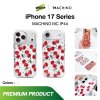 Machino Crystal Clear MagSafe Cherry Case for iPhone 17 เคสใสลายเชอร์รี่ติดคริสตัล