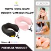 KA-O Travel New U-Shape Memory Foam Neck Pillow หมอนรองคอเมมโมรี่โฟมทรงสูง ดีไซน์ 3D กระชับต้นคอ
