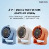 Aisolove Desktop Fan พัดลมพกพาอัจฉริยะ  พัดลมตั้งโต๊ะและแขวนผนัง แบตเตอรี่ 6000mAh ปรับลม 100 ระดับ รุ่น F17-1