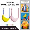Fungoofun Banana Bun Bag กระเป๋าสะพายทรงกล้วย ดีไซน์มินิมอล สีสันสดใส รุ่น F553