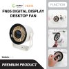 VIDVIE Digital Display Desktop Fan พัดลมตั้งโต๊ะละแขวนผนัง รุ่น FN05
