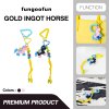 Fungoofun DIY Bag Charm Gold ingot horse พวงกุญแจห้อยกระเป๋าม้านำโชคซิลิโคนพรีเมียม