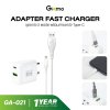 Gizmo adapter USB+PD 2 Port  20W อะแดปเตอร์ 2 ช่อง พร้อมสายชาร์จไทป์ซี อุปกรณ์ชาร์จ สีขาว GA-021 มี มอก.