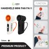 High-speed(FA11) Handheld Mini Fan พัดลมพกพาพลังเทอร์โบพร้อมฟังก์ชันจ่ายพลังงานฉุกเฉิน