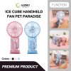 ICE Cube Handheld Fan Pet Paradise พัดลมพกพาดีไซน์ใส รุ่น JA-F03T