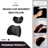Imoaka Car Headrest Neck Pillow IK-24000 Black ชุดหมอนรองคอและเบาะรองหลังในรถยนต์เพื่อสุขภาพ
