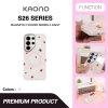 KAONO Magnetic Flower Case Series A - Daisy S26 Ultra เคสลายดอกเดซี่ขอบโรสโกลด์