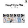 MOLAN CANO Crystal Clear Printing Magsafe Case รุ่น iPhone 16/16+/16pro/16Pro Max เคสไอโฟน เคสกันรอย-ขอบสีใสสกีนลาย