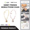 Nimmy Friend Mobile Phone Chain สายคล้องข้อมือถือประดับลูกปัดและจี้ปัก 3D