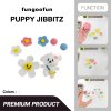 Fungoofun DIY Jibbitz Flower/Running Poppy ตัวติดกระเป๋าลายสุนัขพาสเทลหมุดซิลิโคนใส