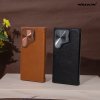 Nillkin Qin Prop Leather เคสหนัง ฝาพับ มีที่ปิดเลนส์ ขาตั้ง เก็บบัตรได้เยอะ รุ่น S24 Ultra ดำ/น้ำตาล